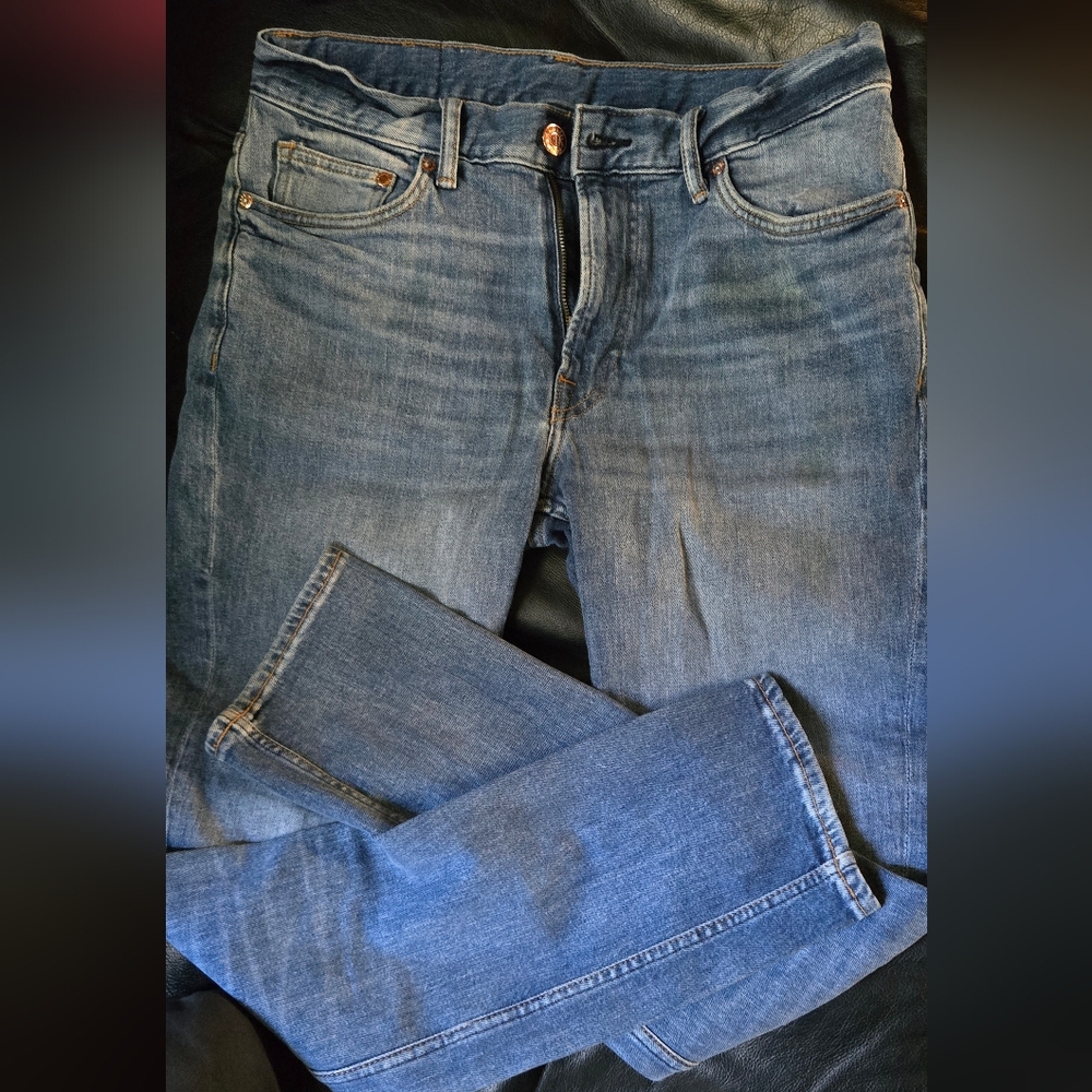 & Denim H&M Blue Slim Straight Men's Jeans Sz32 - Picture 2 of 10